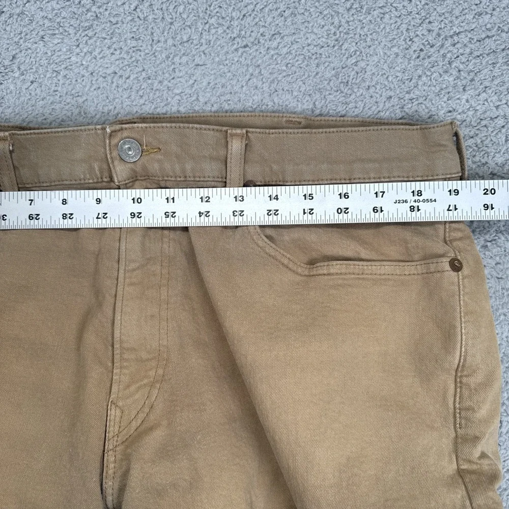 Polo Ralph Lauren Jeans Mens 38x30 Beige Tan Varick Slim Straight‎ Khaki Denim
